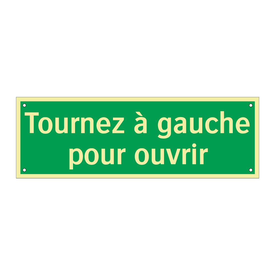 Tournez à gauche pour ouvrir