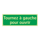 Tournez à gauche pour ouvrir