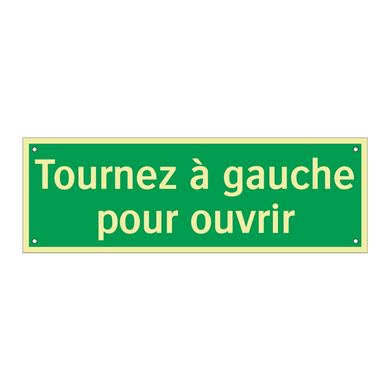 Tournez à gauche pour ouvrir