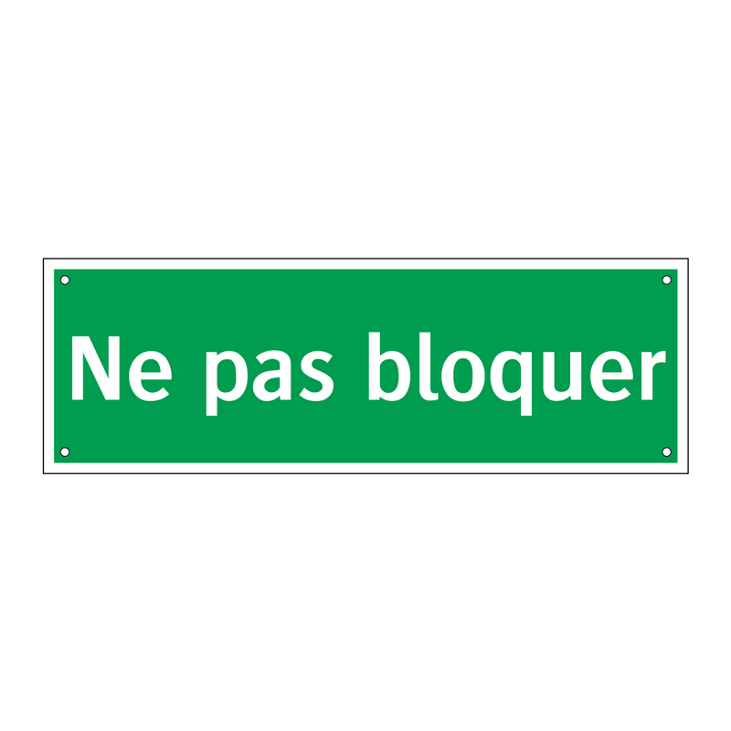 Ne pas bloquer