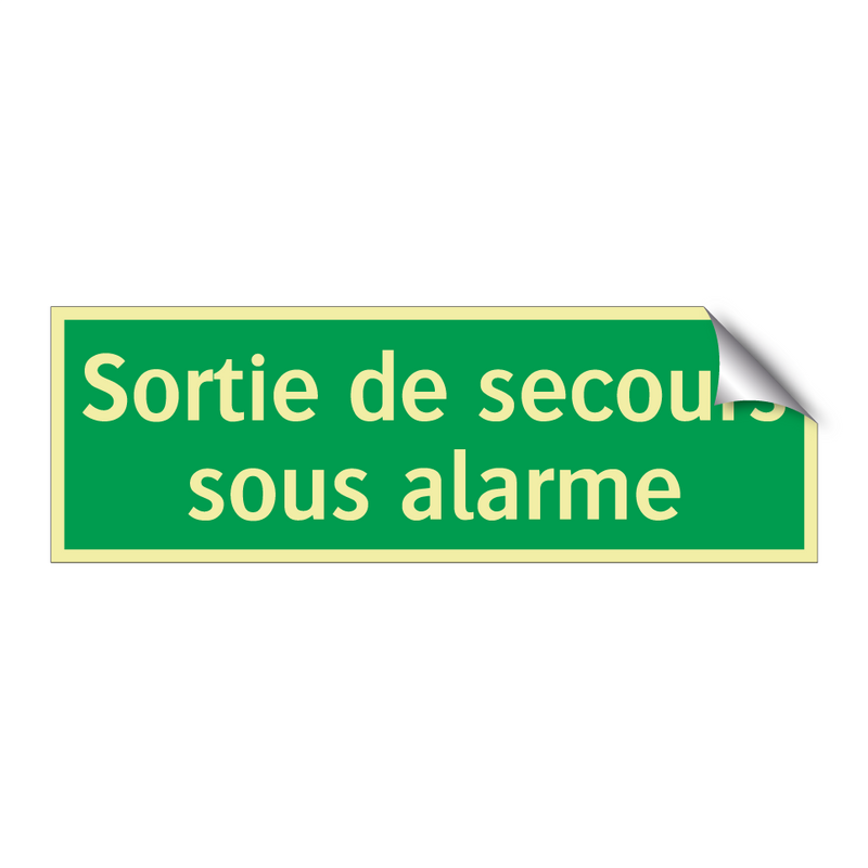Sortie de secours sous alarme