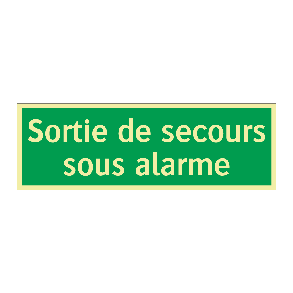 Sortie de secours sous alarme