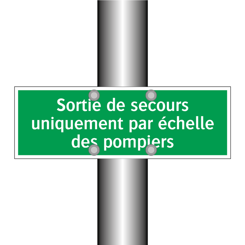 Sortie de secours uniquement par échelle des pompiers