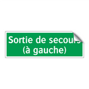 Sortie de secours (à gauche)