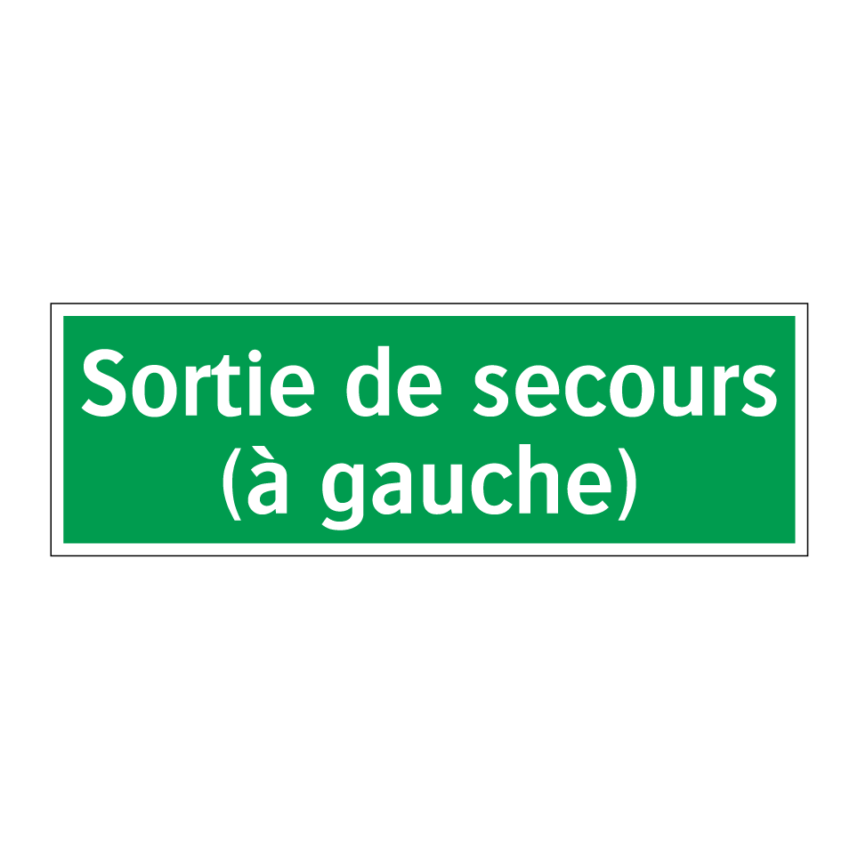 Sortie de secours (à gauche)