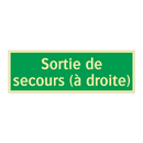 Sortie de secours (à droite)