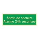 Sortie de secours Alarme 24h sécurisée