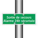 Sortie de secours Alarme 24h sécurisée