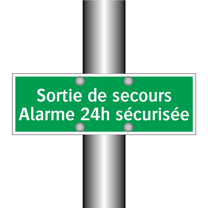 Sortie de secours Alarme 24h sécurisée