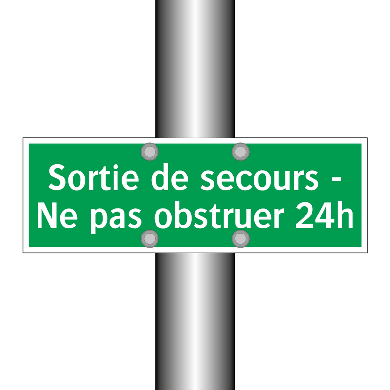 Sortie de secours - Ne pas obstruer 24h