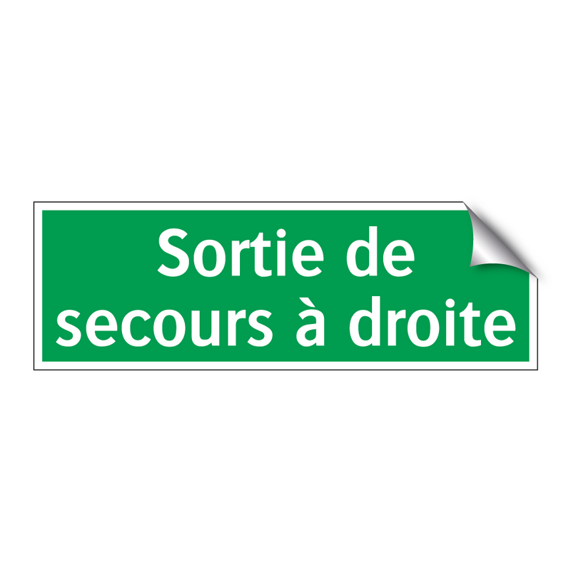 Sortie de secours à droite