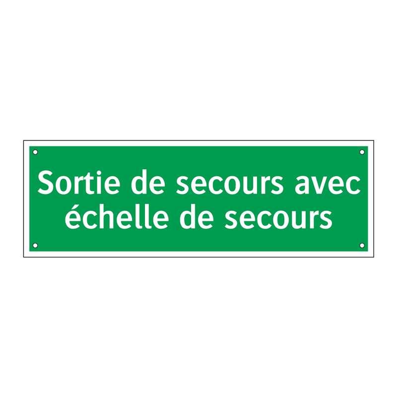 Sortie de secours avec échelle de secours