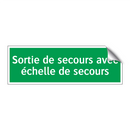 Sortie de secours avec échelle de secours