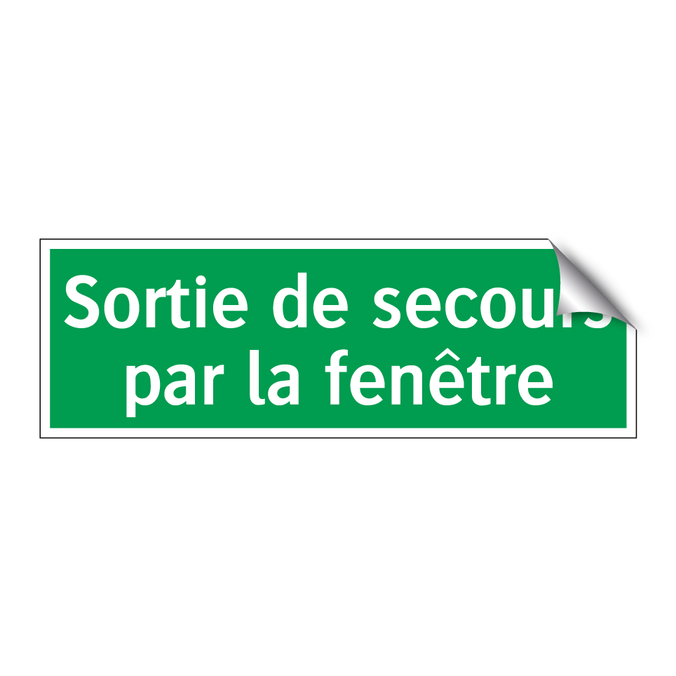 Sortie de secours par la fenêtre