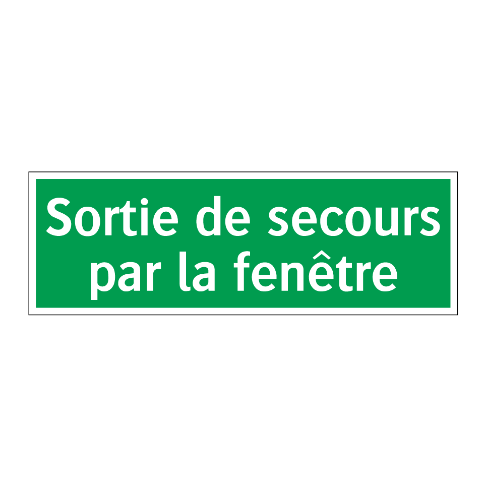 Sortie de secours par la fenêtre