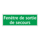 Fenêtre de sortie de secours