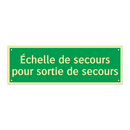 Échelle de secours pour sortie de secours