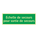 Échelle de secours pour sortie de secours