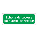 Échelle de secours pour sortie de secours
