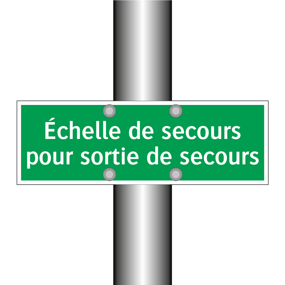 Échelle de secours pour sortie de secours
