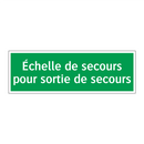 Échelle de secours pour sortie de secours