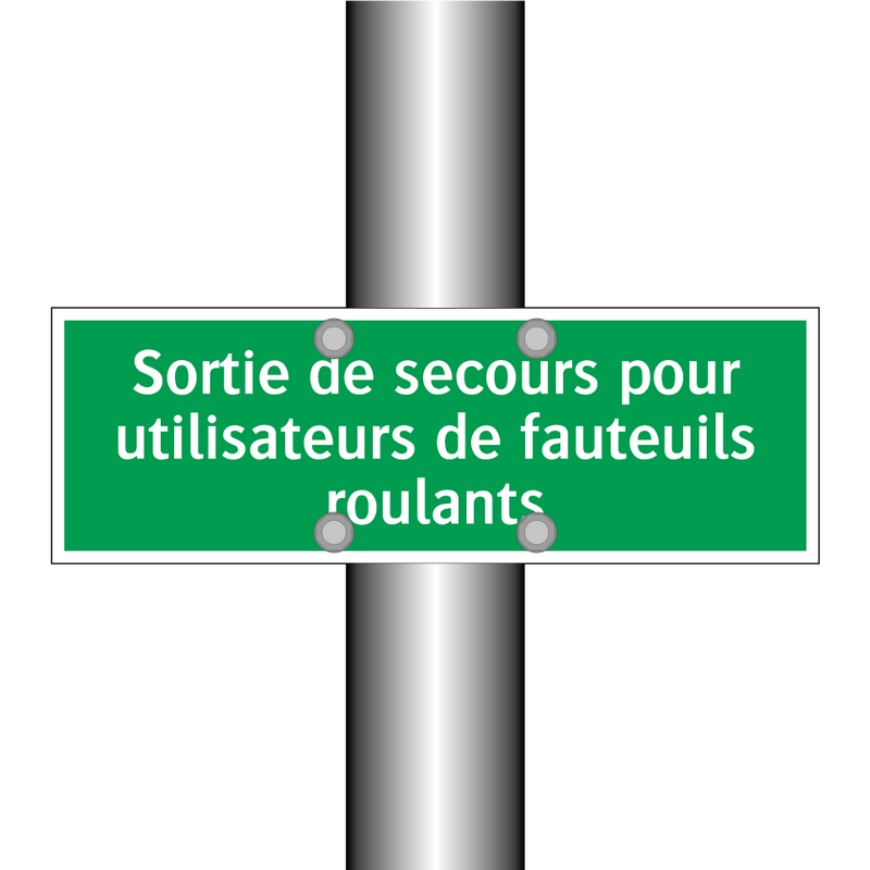 Sortie de secours pour utilisateurs de fauteuils roulants
