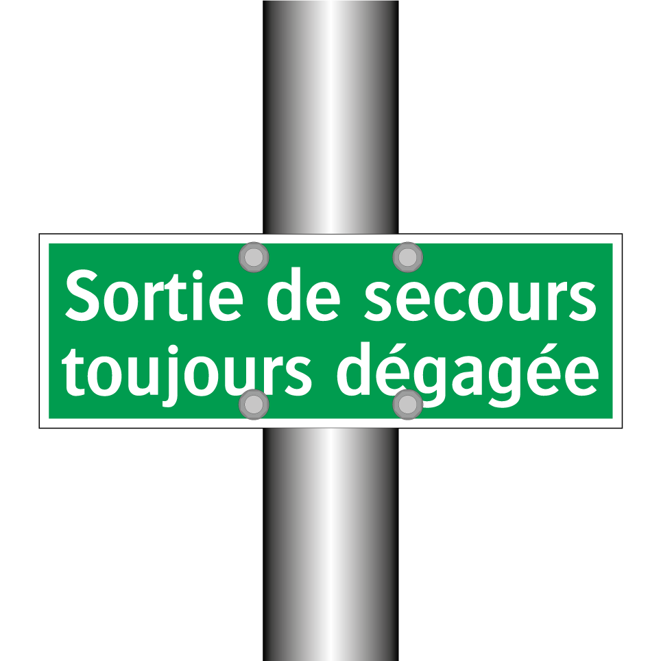 Sortie de secours toujours dégagée