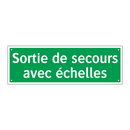 Sortie de secours avec échelles