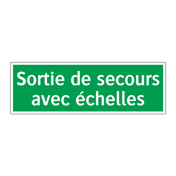 Sortie de secours avec échelles