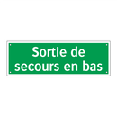 Sortie de secours en bas