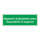 Appareil respiratoire pour évacuation d'urgence