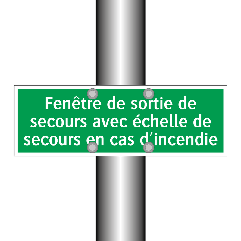 Fenêtre de sortie de secours avec échelle de secours en cas d'incendie