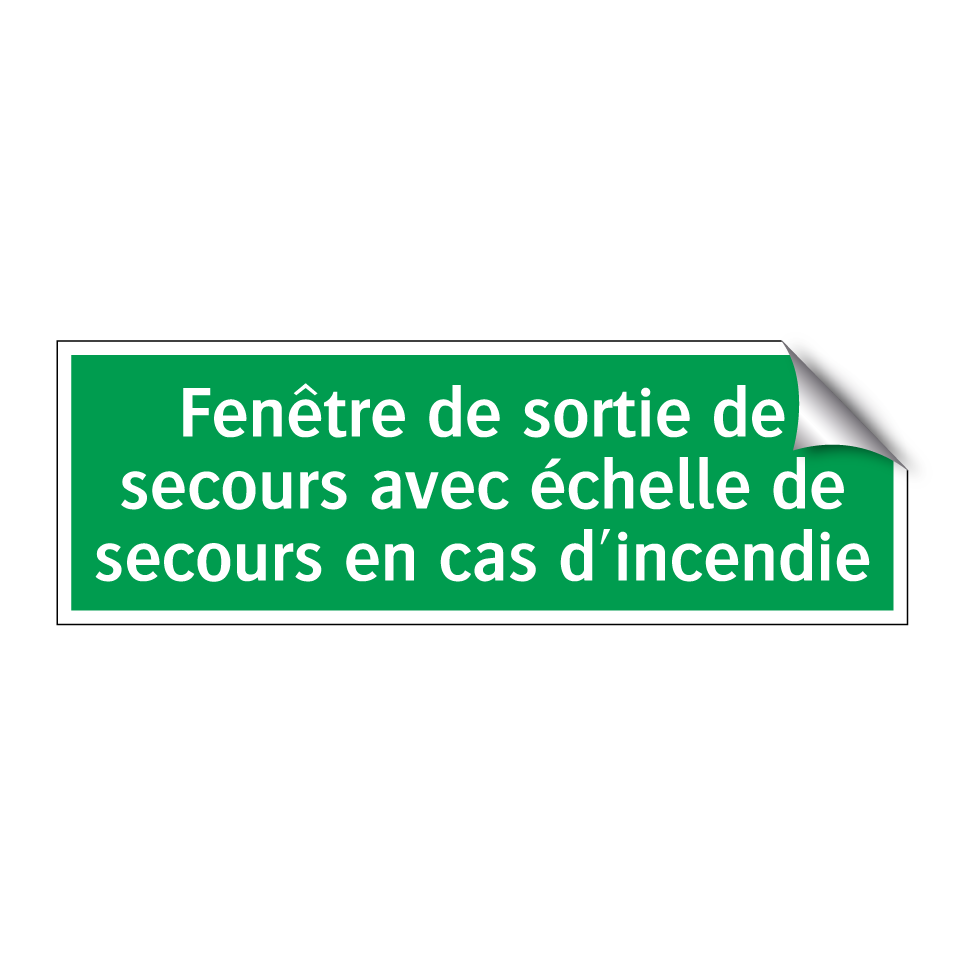 Fenêtre de sortie de secours avec échelle de secours en cas d'incendie