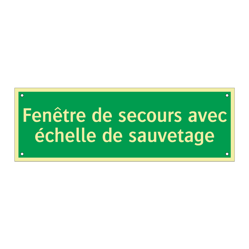 Fenêtre de secours avec échelle de sauvetage