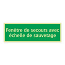 Fenêtre de secours avec échelle de sauvetage