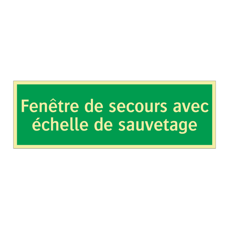 Fenêtre de secours avec échelle de sauvetage