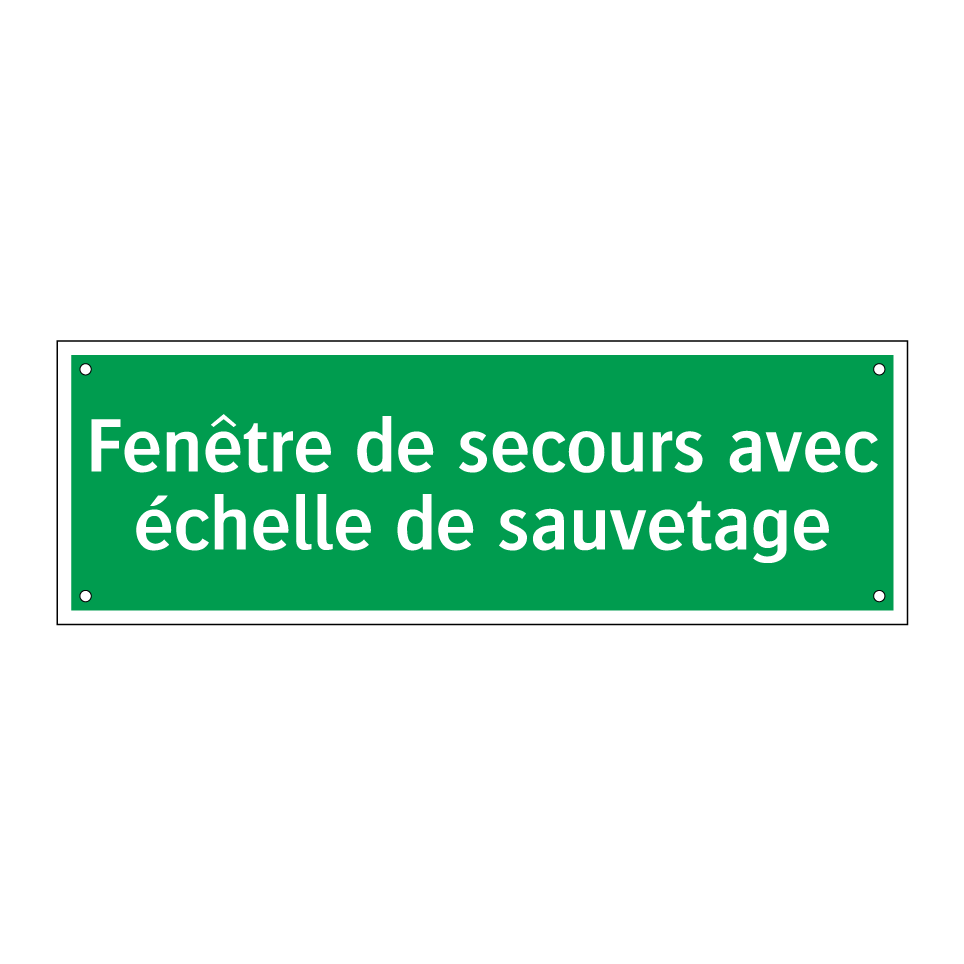 Fenêtre de secours avec échelle de sauvetage
