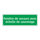 Fenêtre de secours avec échelle de sauvetage