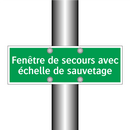 Fenêtre de secours avec échelle de sauvetage