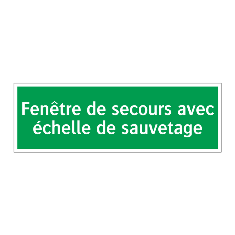 Fenêtre de secours avec échelle de sauvetage
