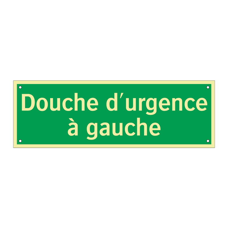 Douche d'urgence à gauche