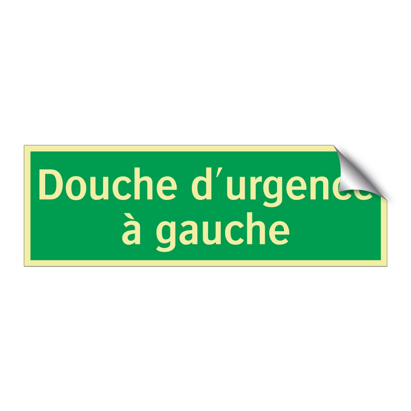Douche d'urgence à gauche