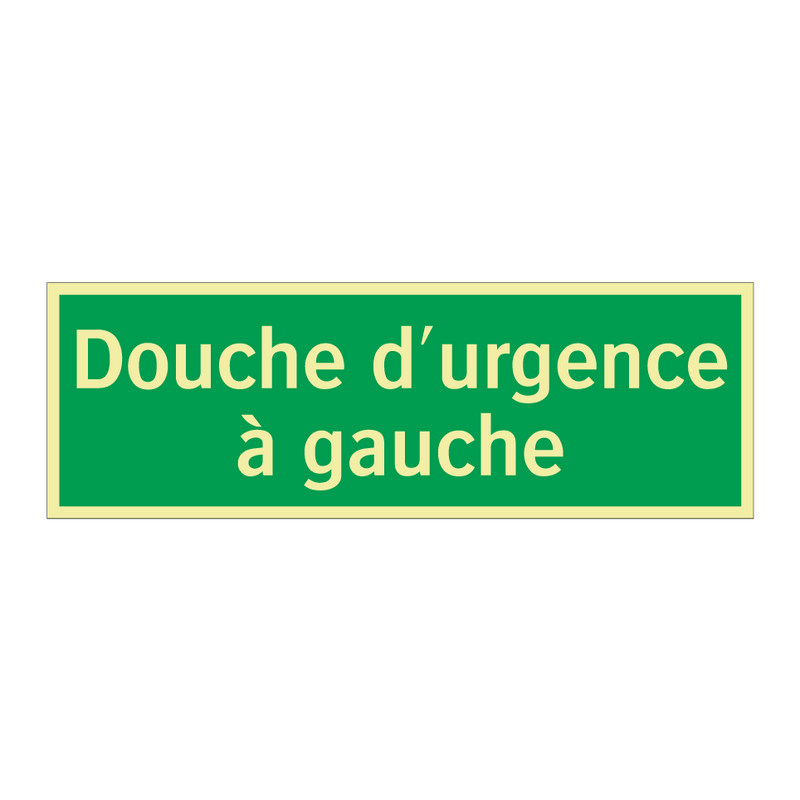 Douche d'urgence à gauche