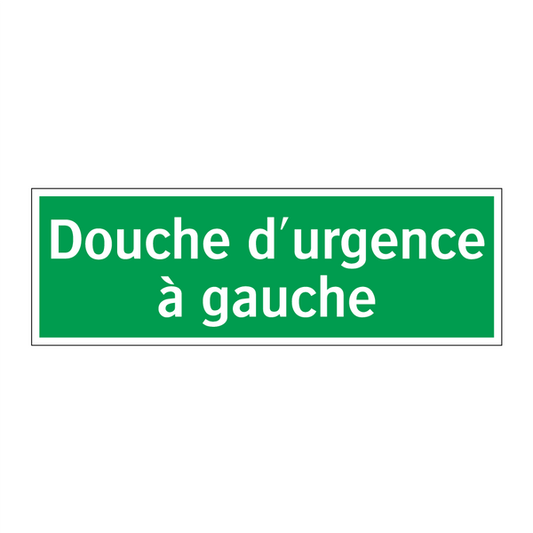 Douche d'urgence à gauche