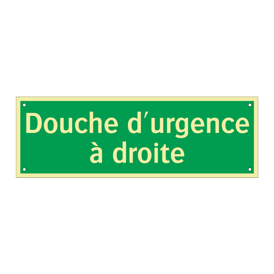 Douche d'urgence à droite