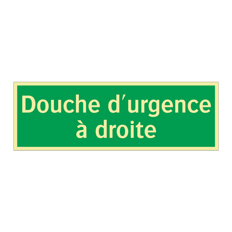 Douche d'urgence à droite