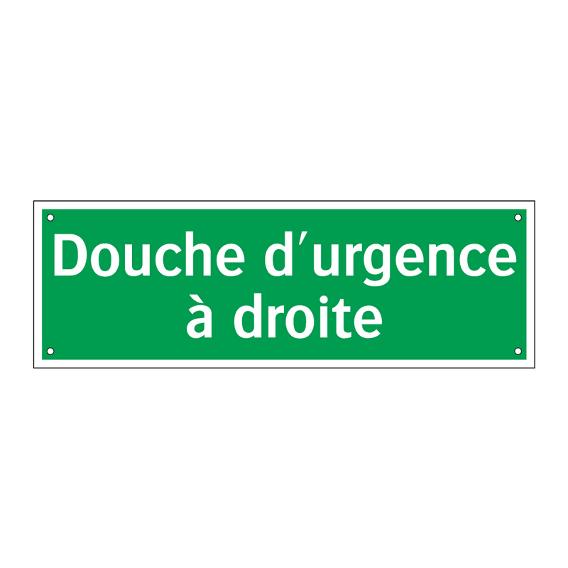 Douche d'urgence à droite