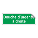Douche d'urgence à droite