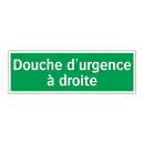 Douche d'urgence à droite