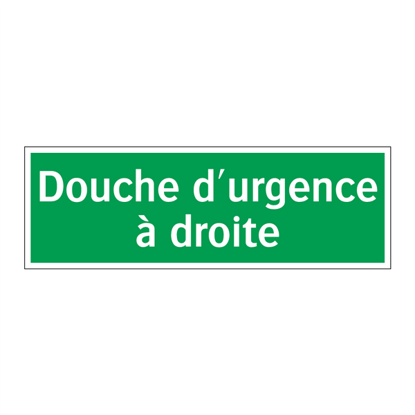 Douche d'urgence à droite